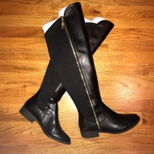 Franco Sarto black knee high boots